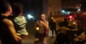 PM usa choque em homem que estava com uma criança no colo