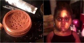 Menina de 4 anos é flagrada com maquiagem de irmã; veja o vídeo