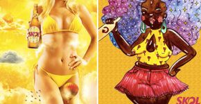 Skol convida ilustradoras para recriarem pôsteres machistas
