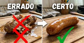 Por que adicionar um pouco de vinagre à água do cozimento evita que as linguiças estourem