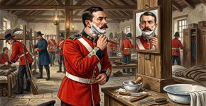 A moda do bigode ficou tão séria que o Exército britânico chegou a exigir que soldados mantivessem pelos sobre o lábio superior