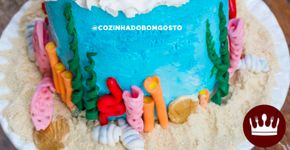 Aprenda a fazer o bolo ‘Cauda de Sereia no Fundo do Mar’ *-*