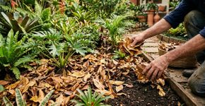 Não jogue as folhas secas do jardim no lixo orgânico: elas podem virar adubo e proteger o solo no frio