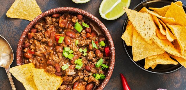 Chilli de carne simples e saboroso para o jantar
