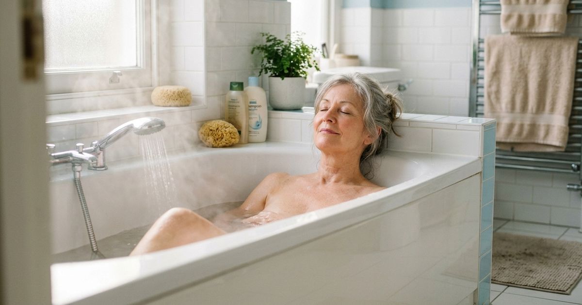 A partir dos 60 anos, em vez de banho quente, use água morna por no máximo 10 minutos