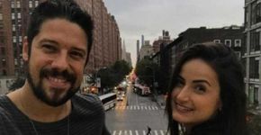 Casal sensação, Mari Palma e Phelipe Siane curtem Nova York