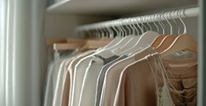 Se você não tem um lugar para guardar suas roupas, use ”abraçadeiras” para organizá-las facilmente.