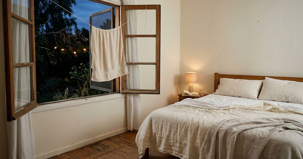 Como refrescar um quarto em minutos: um truque simples com uma toalha molhada