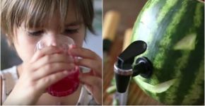 Faça um bebedor de melancia para uma hora do suco mais divertida