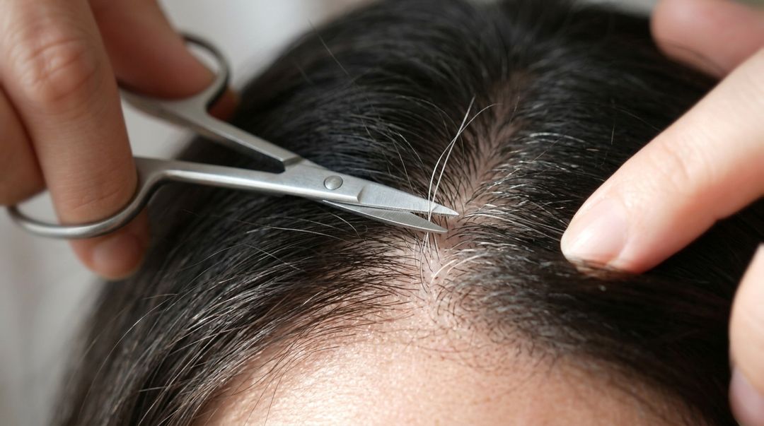 Cortar o fio com tesoura perto da raiz preserva a saúde do couro cabeludo.