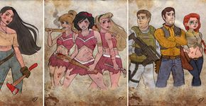 Artista retrata personagens da Disney em holocausto zumbi