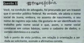 Ativistas acusam exame da OAB de transfobia por tratar travesti no masculino