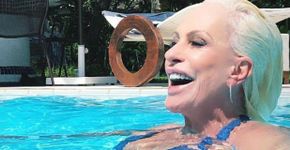 Ana Maria Braga faz rara aparição de biquíni e recebe elogios