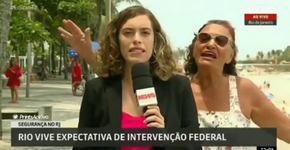 Repórter da Globo News é interrompida por senhorinha e reage bem