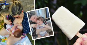 Mãe faz picolé de leite materno para refrescar a filha de 6 meses