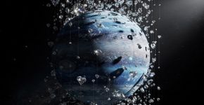 O planeta bizarro onde chove diamante de no lugar de água
