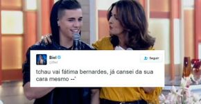 Criticada por Biel, Fátima Bernardes manda recado para o cantor