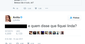 Anitta dá resposta irônica à fã que criticou cirurgias plásticas