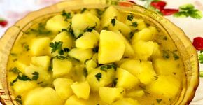Batatas com molho de mostrada