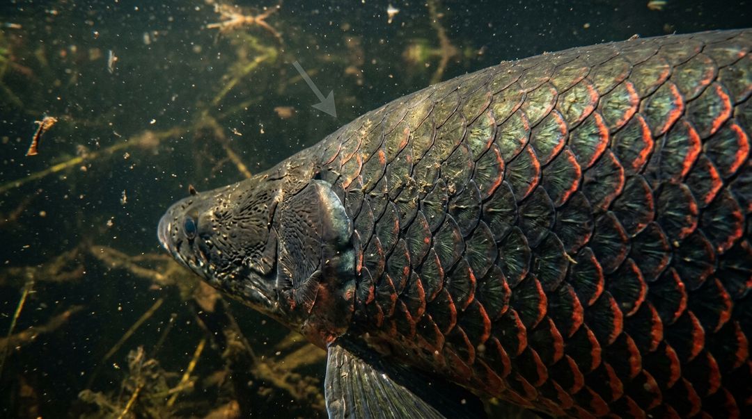 Impedido de alcancar a superficie da agua o pirarucu pode acabar sofrendo o risco de afogamento.