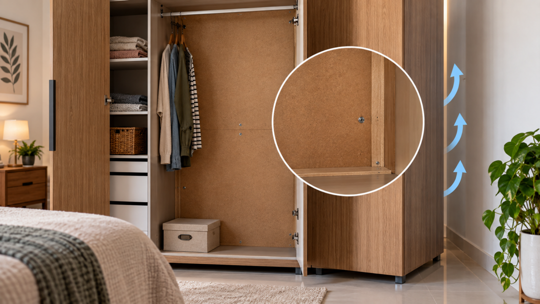 Pode fechar as aberturas do fundo do guarda-roupa? Entenda por que alguns vãos fazem parte do projeto e como podem influenciar a estabilidade e ventilação.