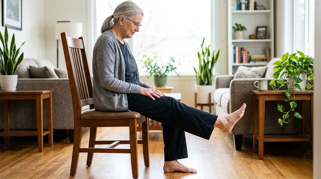 Exercícios simples sentados na cadeira ajudam a combater o enrijecimento muscular sem exigir esforço excessivo.