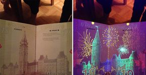 Novo passaporte canadense mostra imagens incríveis sob luz negra