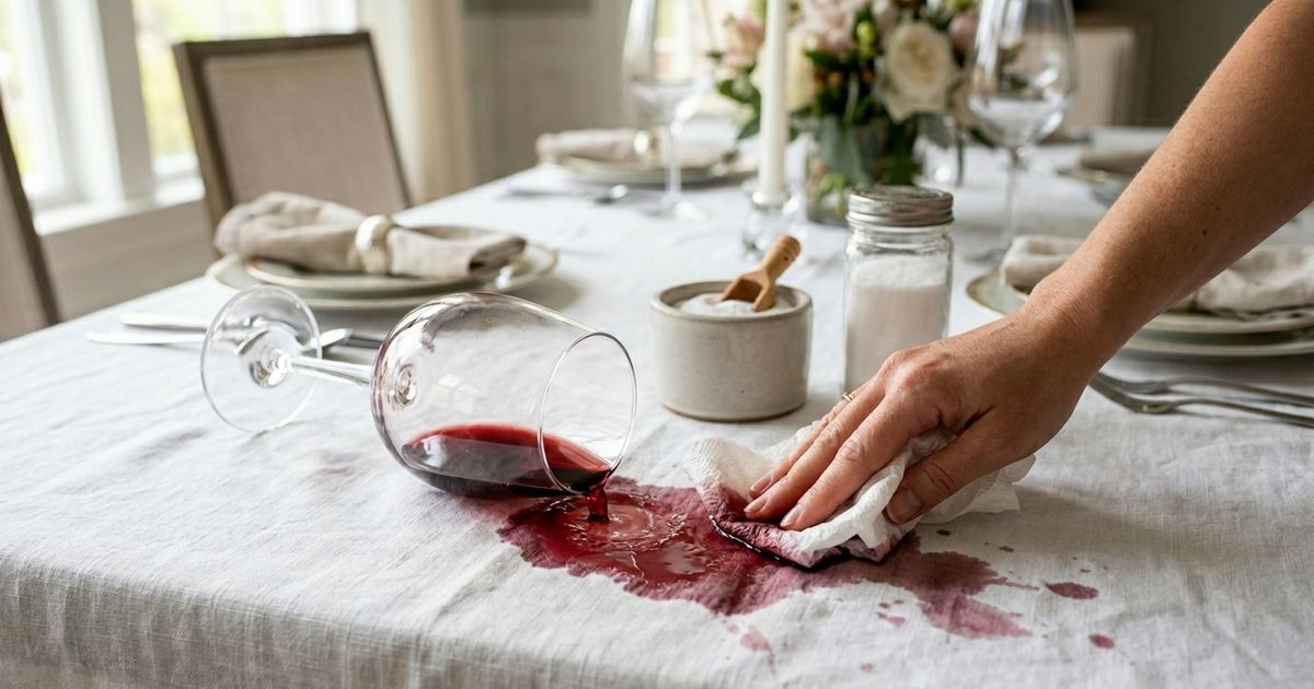 Descobrimos um truque genial para remover manchas de vinho tinto das roupas