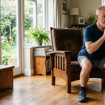 Featured mobile: Os treinadores concordam: “Aos 60 anos, em vez de caminhar por 20 minutos, é muito mais eficaz fazer exercícios como agachamentos na cadeira ou flexões na bancada da cozinha.”