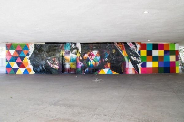 no Ibirapuera (por Eduardo Kobra)