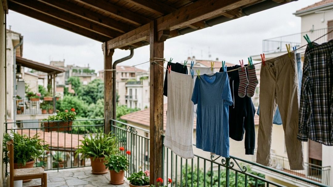 Secar roupas dentro de casa libera umidade excessiva e favorece o surgimento de mofo nas paredes.