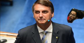 Fizeram um ~jogo~ com Jean Wyllys disparando cuspe em Bolsonaro
