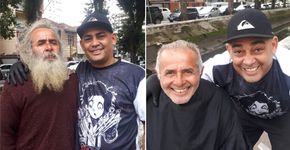 Morador de rua ganha ‘dia de beleza’ e fica irreconhecível