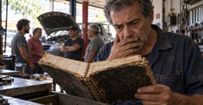 Dono de uma pequena oficina permite que clientes antigos paguem depois, encontra um caderno com dívidas de mais de dez anos e reconhece entre os nomes pessoas que hoje entram no local fingindo que aquilo nunca existiu