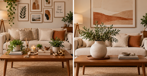 Uma única peça grande pode funcionar melhor na decoração do que vários objetos pequenos espalhados
