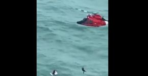 Guarda Costeira salva homem à deriva em cooler no Golfo do México