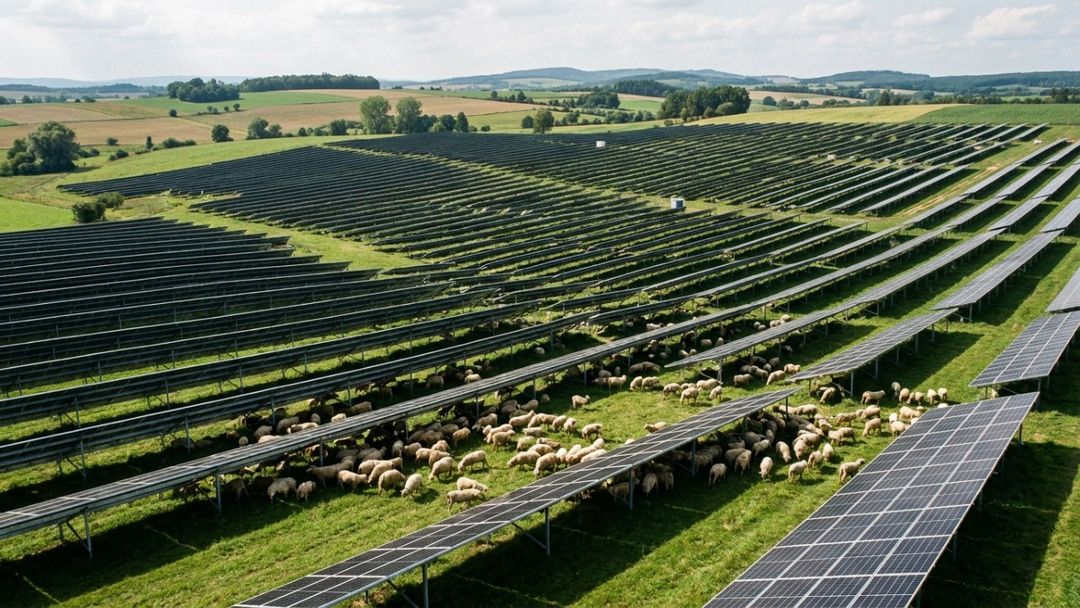 A integração entre pecuária e energia limpa reduz custos operacionais e elimina herbicidas químicos.