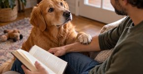 O que significa quando um cachorro coloca a pata sobre o braço do dono?