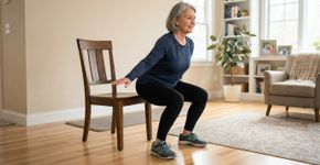 Aos 60 anos, em vez de caminhar por 20 minutos, é muito mais eficaz fazer exercícios como agachamentos na cadeira ou flexões na bancada da cozinha