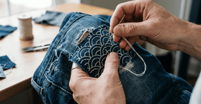 No Japão ninguém joga roupa rasgada fora porque usam o ponto sashiko que reforça o tecido e cria um bordados esplendidos
