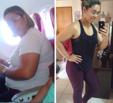 A ex-obesa mudou radicalmente de vida