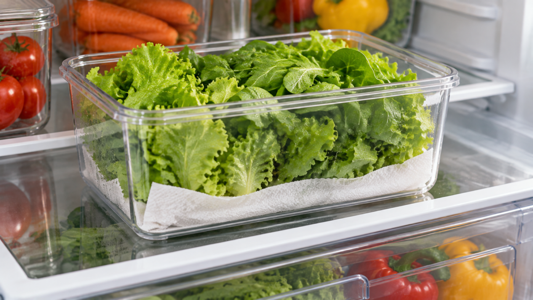 Guardar folhas em pote com papel-toalha pode reduzir o acúmulo de água. Veja como fazer corretamente sem ressecar ou prejudicar os vegetais.