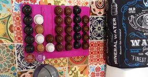 Passo a passo de porta-cápsulas de café