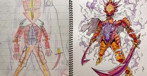 Pai transforma desenhos dos filhos em animes incríveis