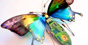 Britânica transforma lixo eletrônico em lindos insetos
