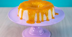 Pudim de tapioca com calda de manga para impressionar