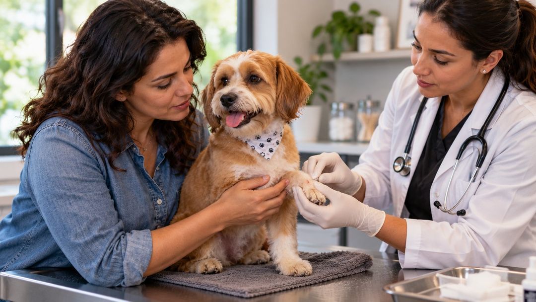 A tutora percebeu o ferimento somente na hora de buscar o cachorro.