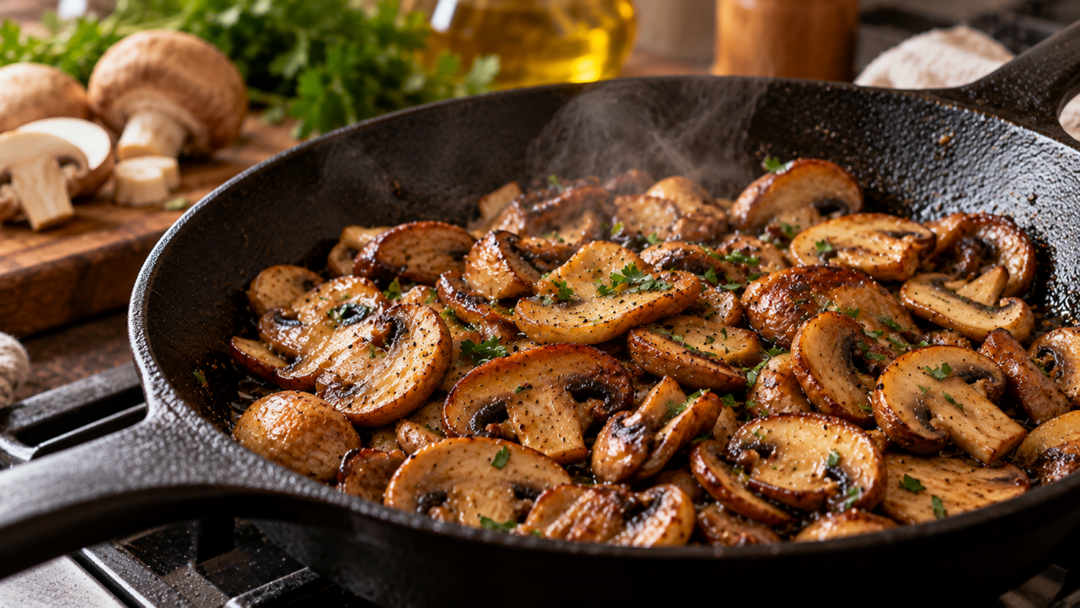 Cogumelos soltam muita água durante o preparo e podem cozinhar no vapor. Veja como controlar a umidade para favorecer o douramento e concentrar o sabor.