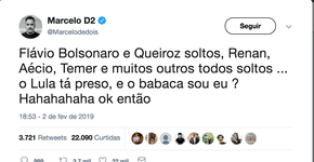 Marcelo D2: “recebo de 3 a 4 ameaças de morte por semana”