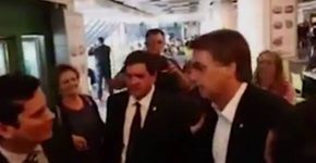 Reação de Sérgio Moro ao encontrar Bolsonaro viraliza nas redes